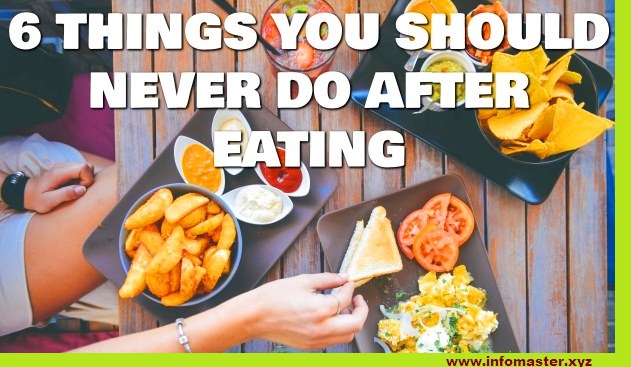things to avoid after eating