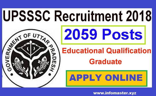 UPSSSC Recruitment 2018