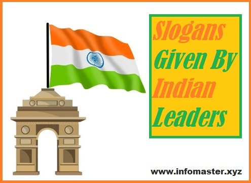 Famous slogans given by indian leaders