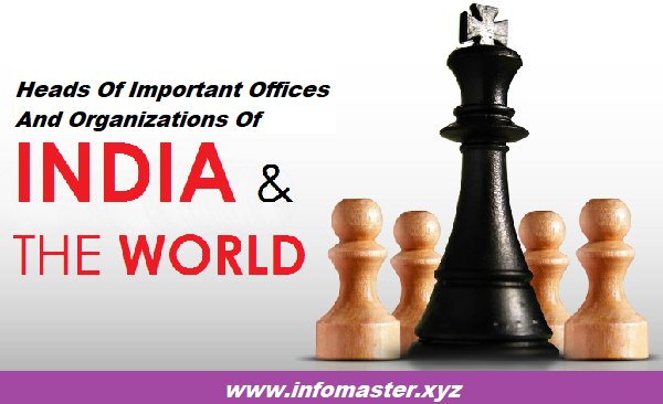 Heads of important offices in india and world