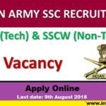 Indian Army Recruitment 2018