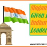 Famous slogans given by indian leaders