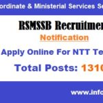 RSMSSB Recruitment 2018 NTT Teachers