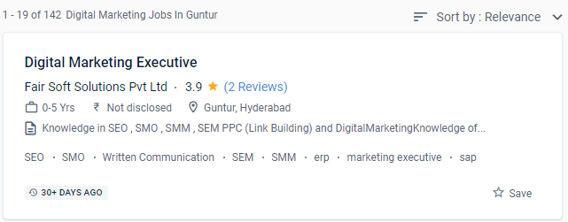 Job Profiles of Digital Marketing in Guntur