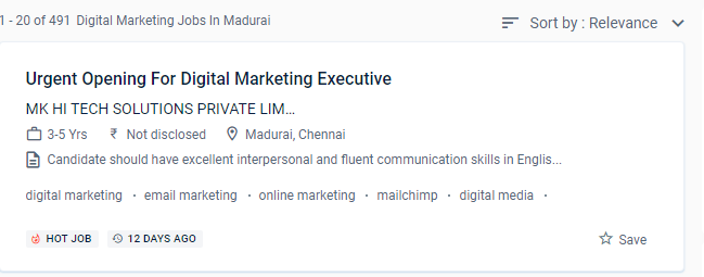 Digital marketing jobs in madurai