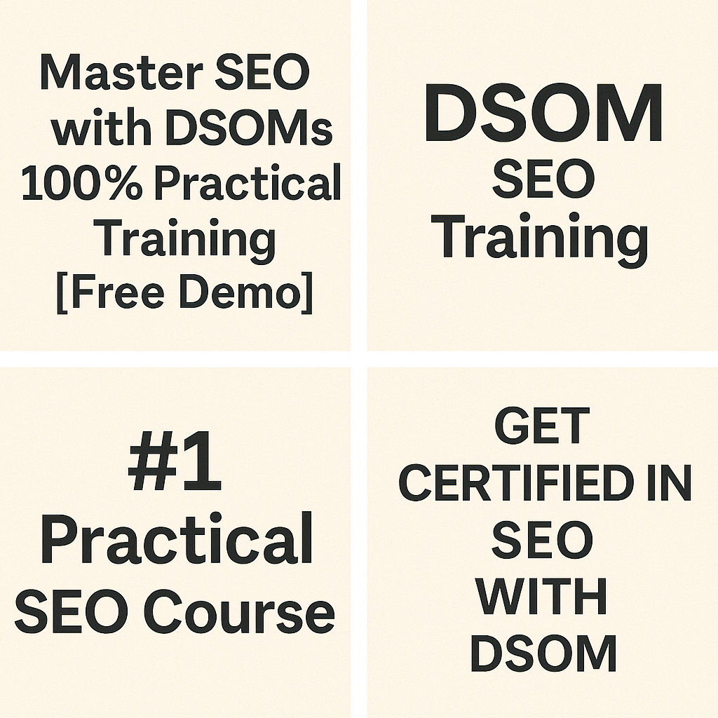 DSOM SEO Traning